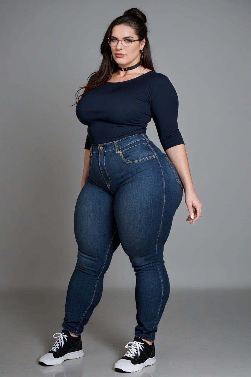 Long Hair, Ass So Big You Can See It From The Front And Back, Hair Updo AI Porn
