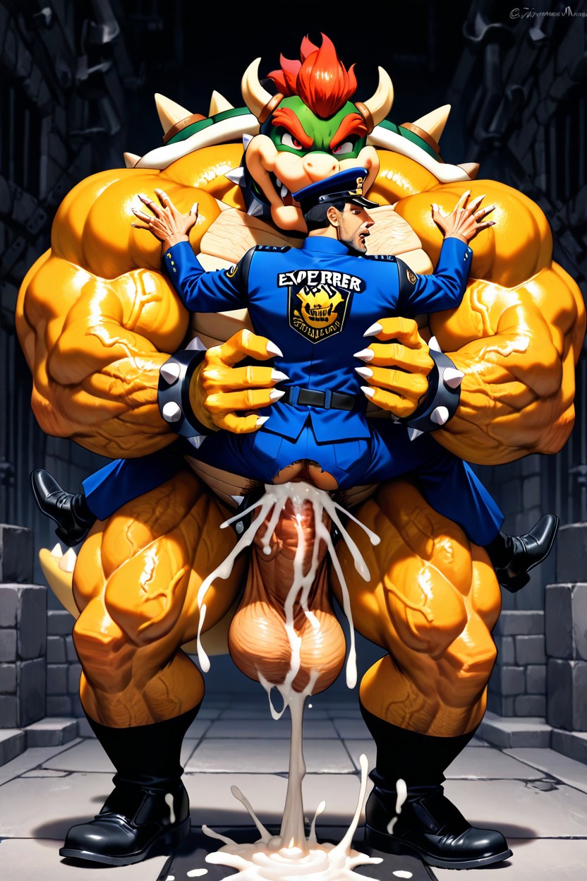 Belly Full Of Cock, Ripped Clothes , Explorer And Bowser AI Gay Porn