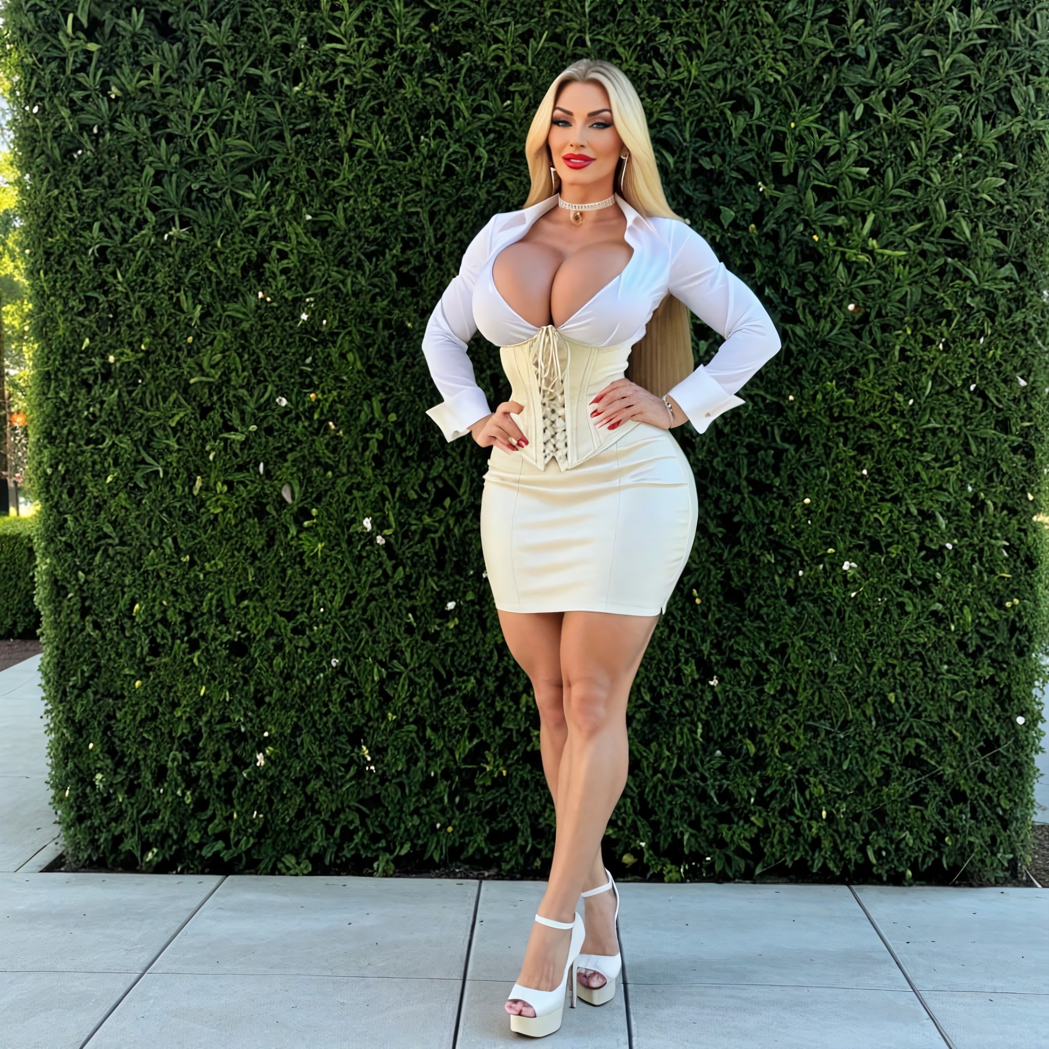 Hyper Growth, Beautiful Amazon Woman, Form Fitting Clothes AI Porn