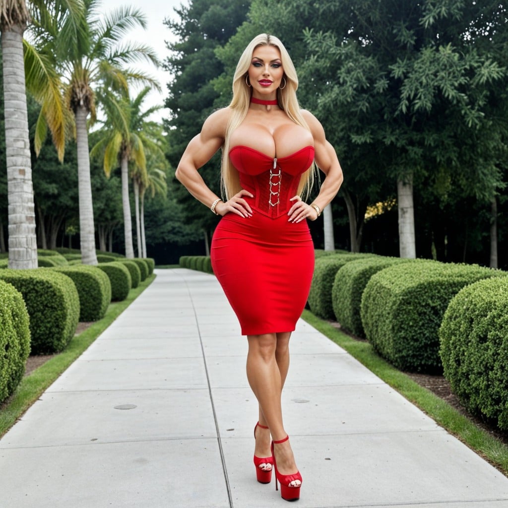 Beautiful Amazon Woman, Choker, Colossal Hyper Ass AI Porn