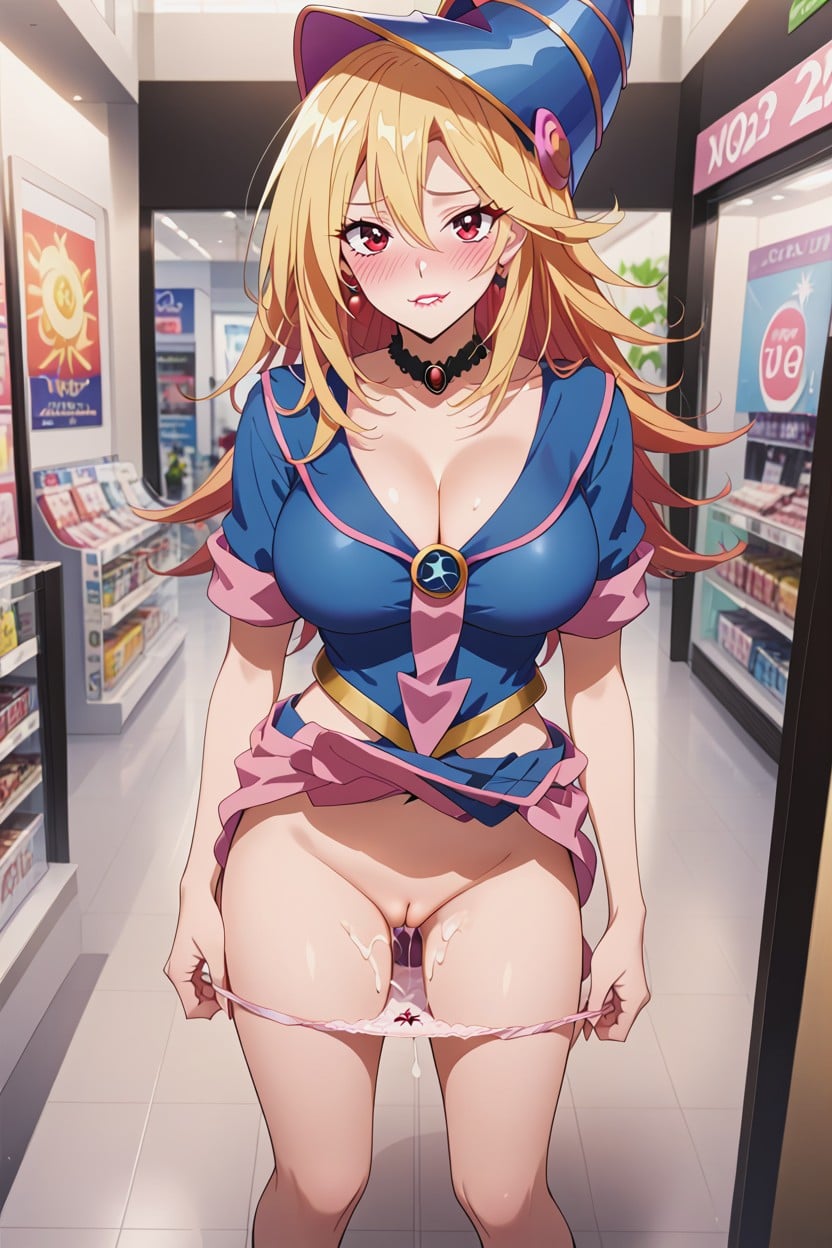 Biting Lip, Waist, In A Mall Fitting Room Hentai AI Porn