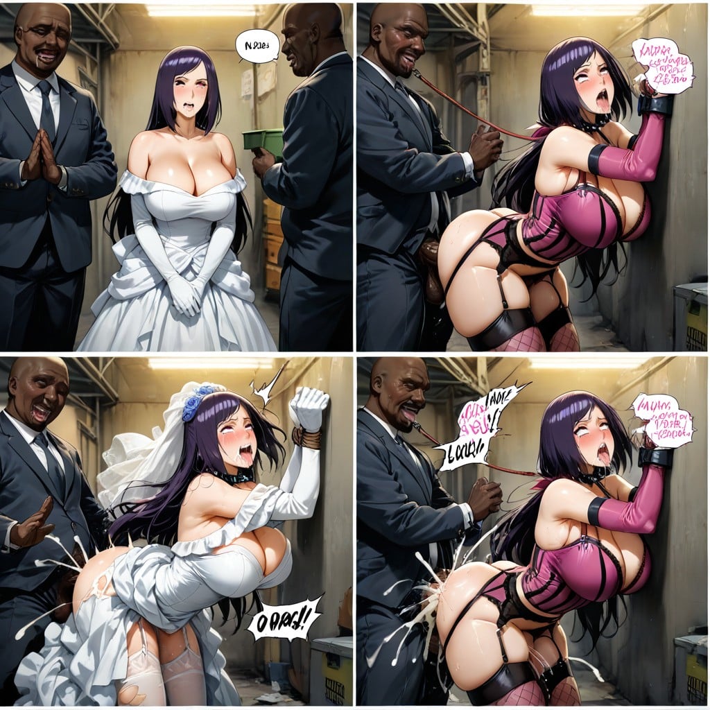 Mind Blown Orgasm, Garter Belt, Gigantic Interracial Man AI Porn
