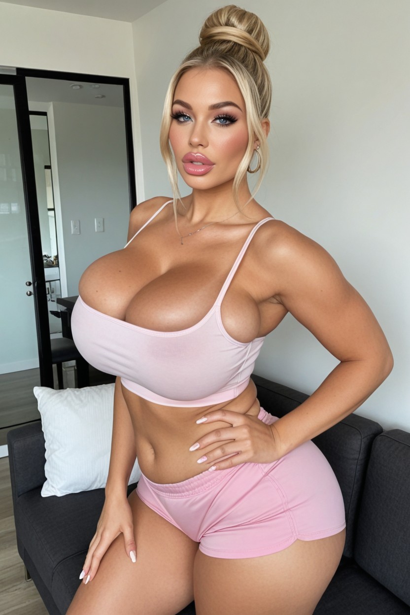 Bimbo Face, Bulging Ass, Inviting AI Porn