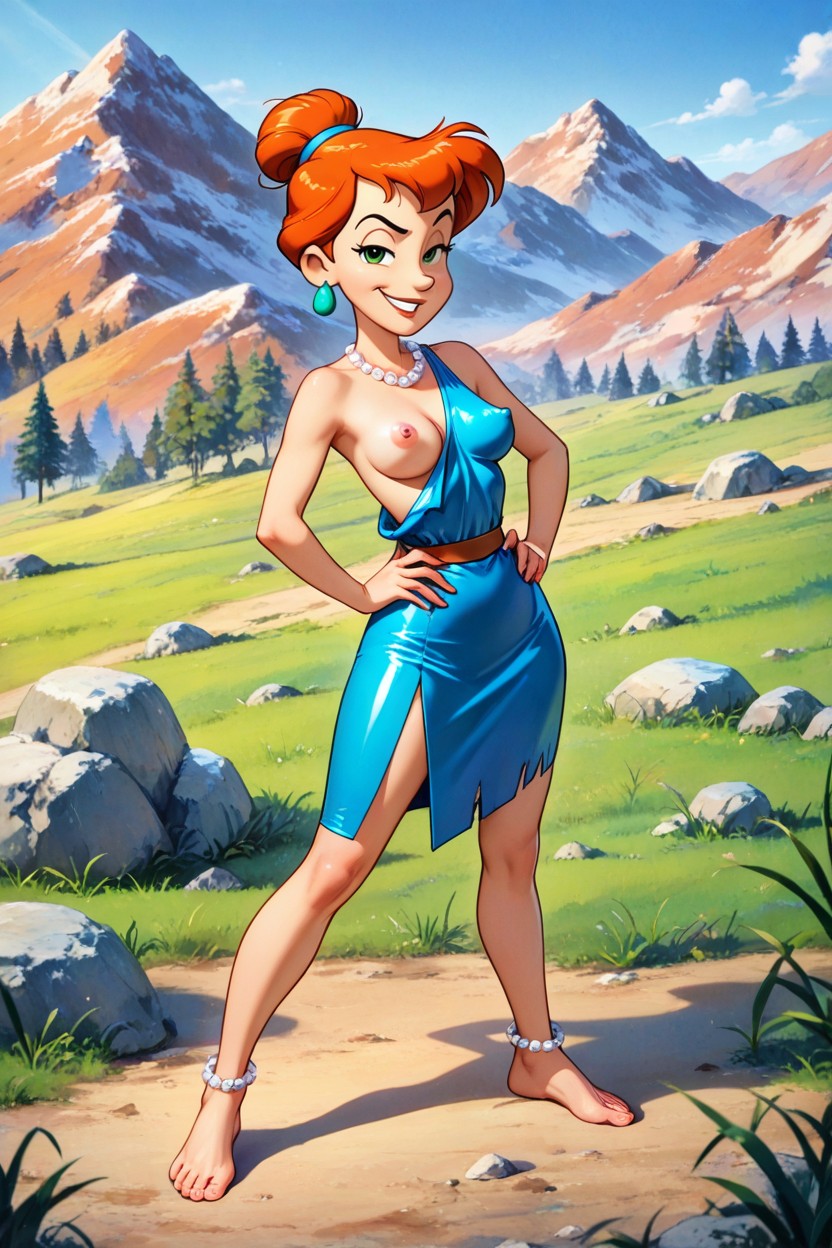Mountains, Outdoors, Pearl Necklace Hentai AI Porn