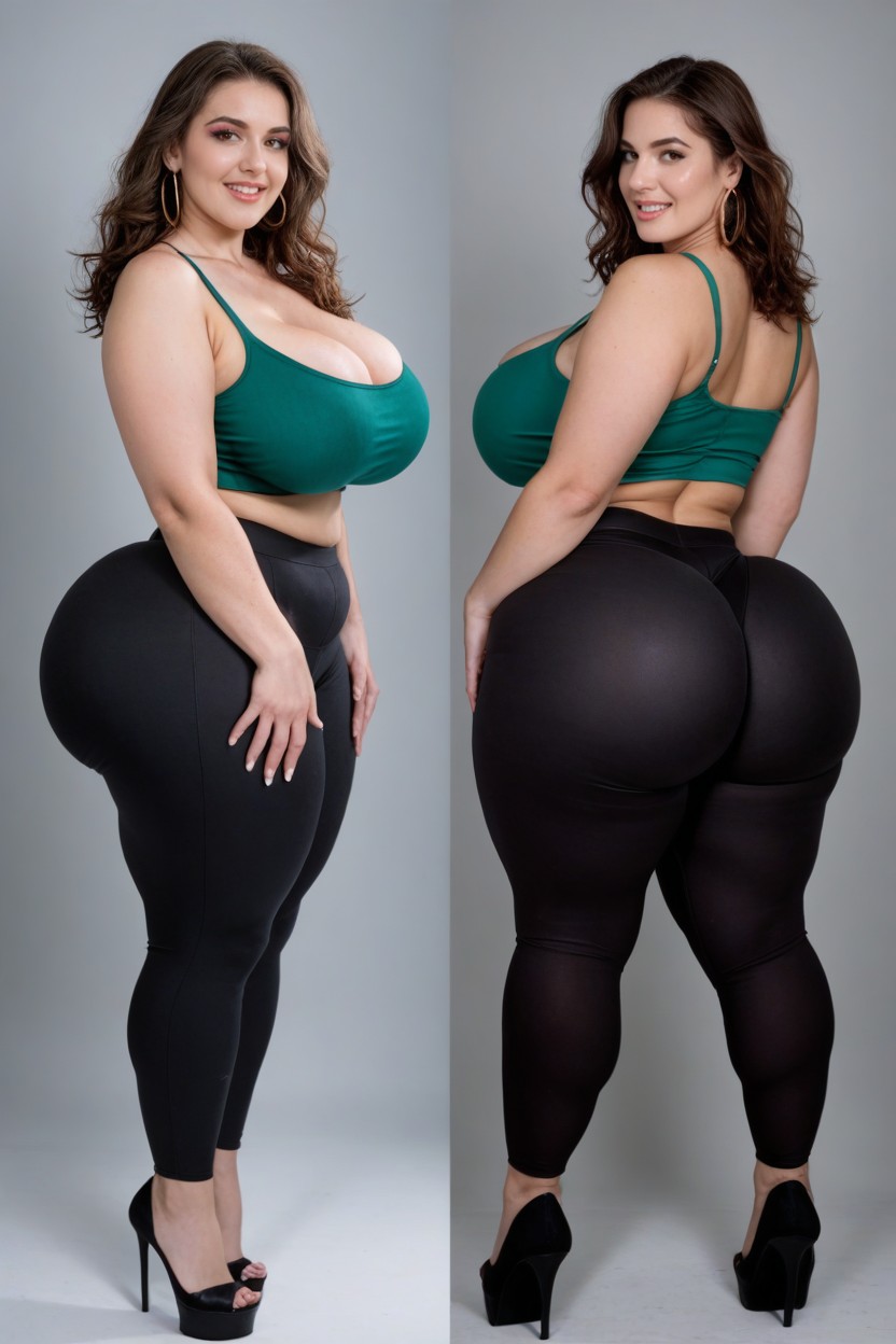 Heavy Makeup, Big Nose, Sexy Face AI Porn