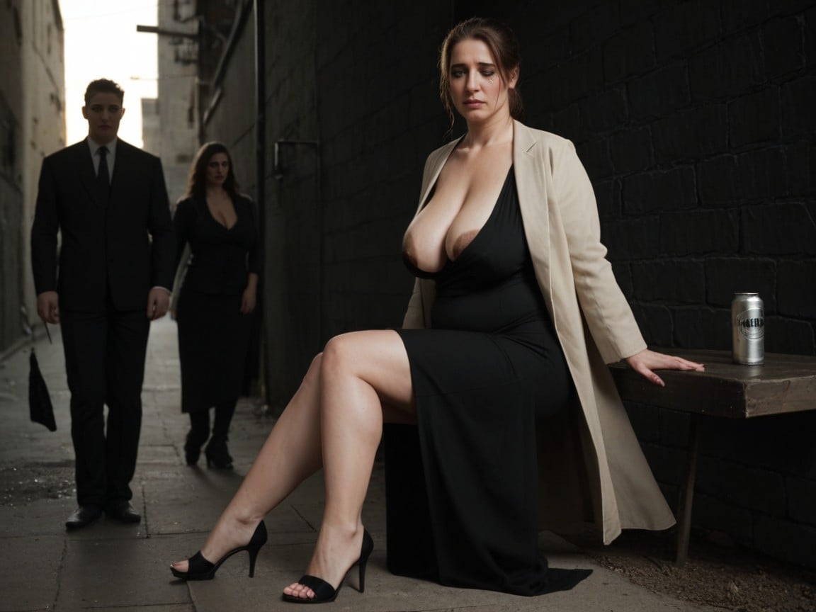 30+, Touching Face, Cleavage AI Porn