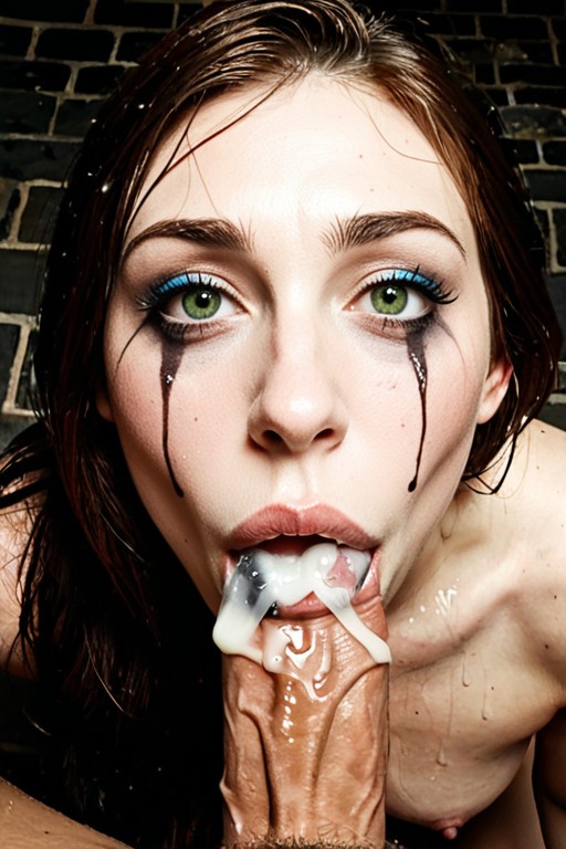Extreme Deepthroat, Ruined Makeup, Worried AI Porn