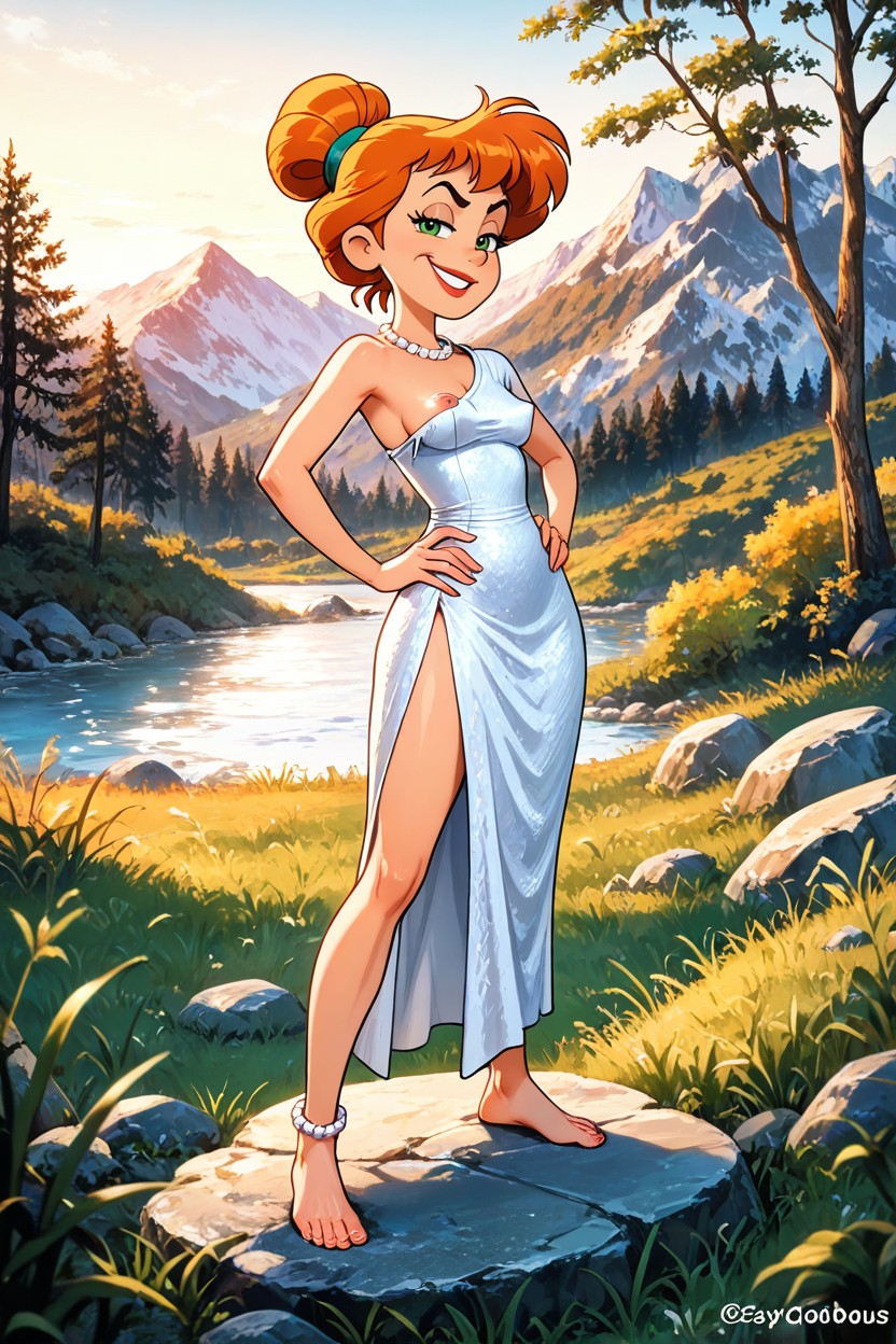 Stone Dress, Simple Dress, Outdoors Hentai AI Porn