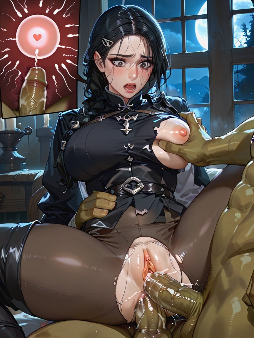 Smoke Inside The Room, Fire Place Nearby, Ripped Clothes AI Porn