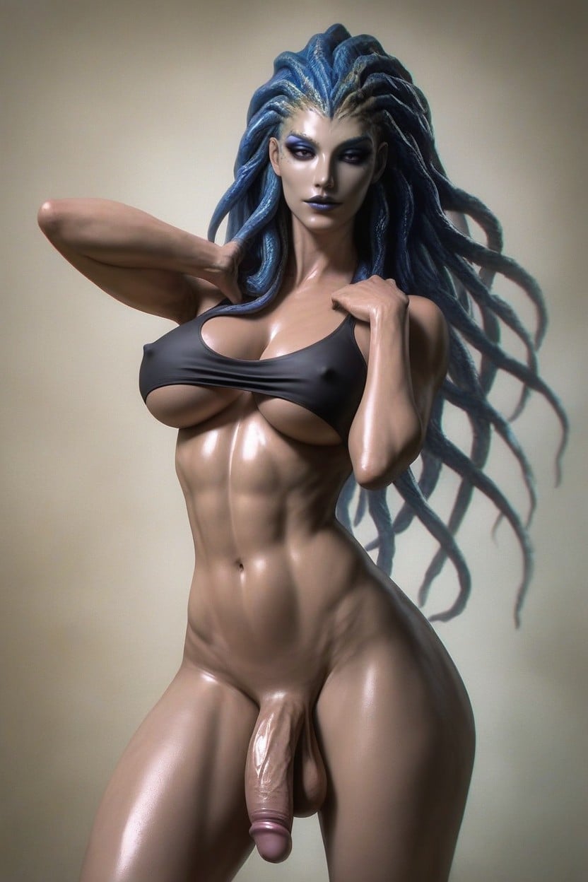 Dynamic Pose, Wet Sagging Balls, Mutant Body 人妖AI黃片