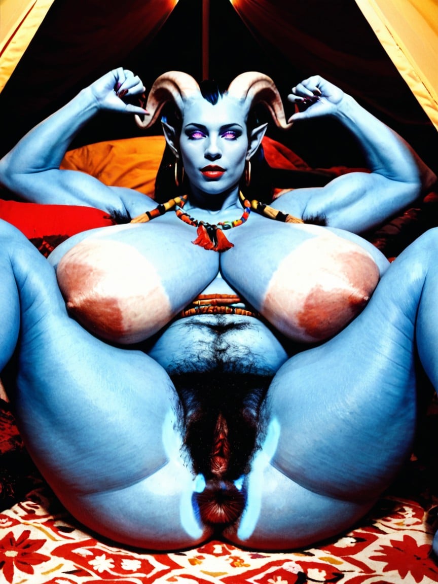 Draenei Female, Dark Hairy Gaped Holes, Extremely Large Ass AI Porn