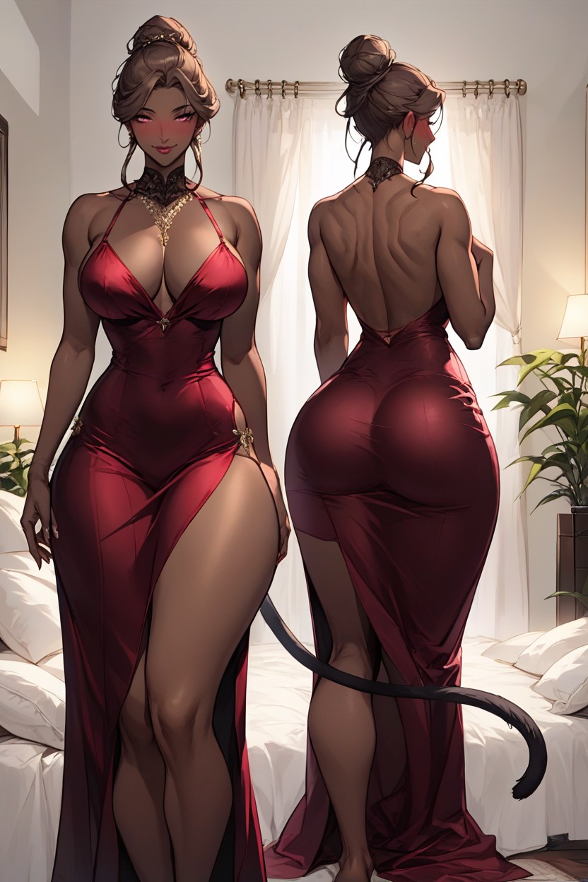 Furry Woman, Bed, Rounded Breast Hentai AI Porn