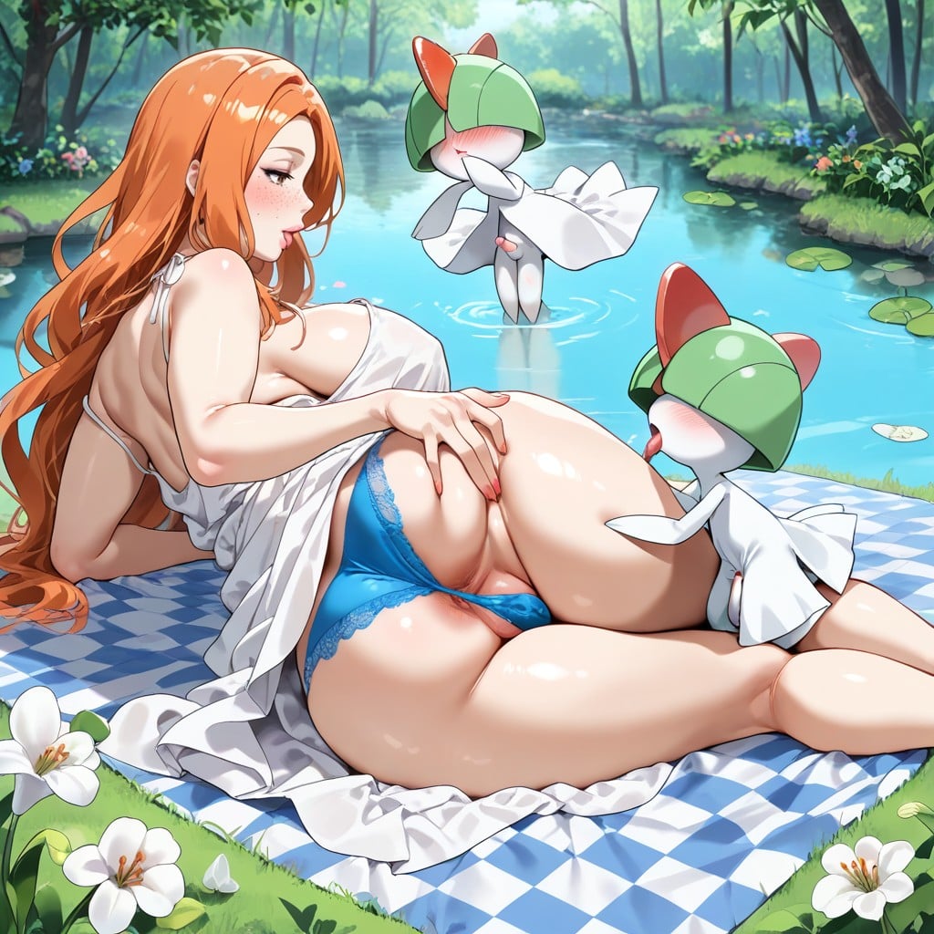 Hair Flowing In Wind, Peaceful Afternoon, Sparkling Blue Eyes Hentai AI Porn