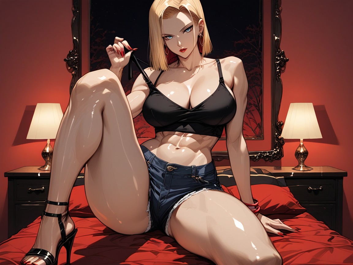 Red Nails, Large Breast, Bracelets Hentai AI Porn