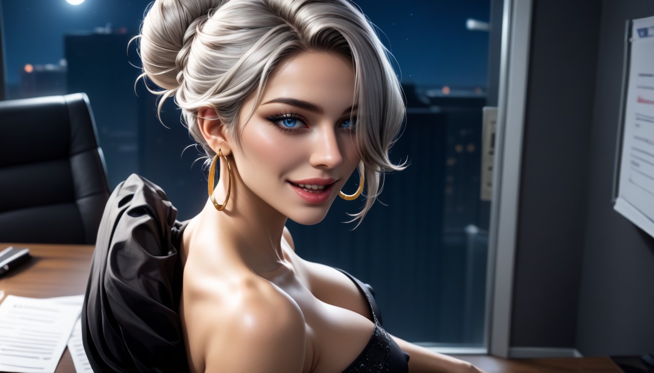 Orgasm, Hair Over Eye, Massive Ass AI Porn