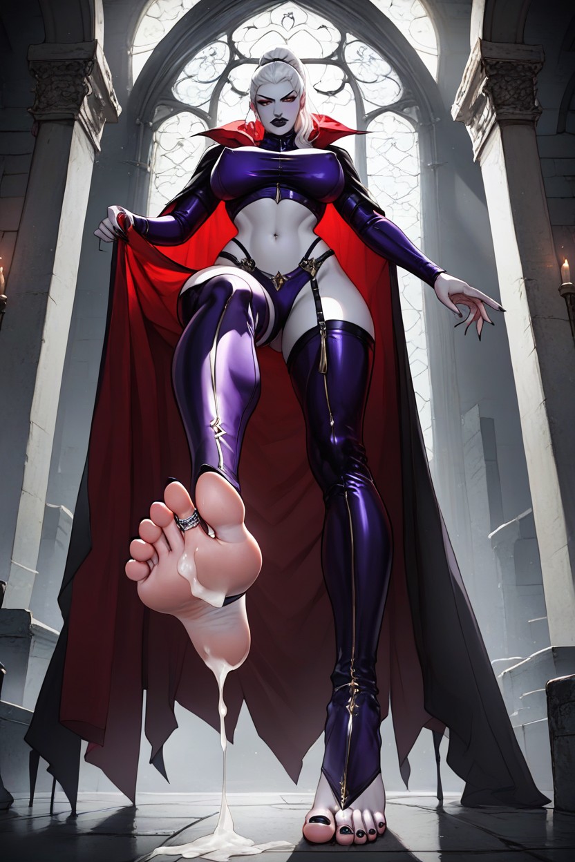 Low Angle, Vampire Bimbo, Pale Skin Hentai AI Porn
