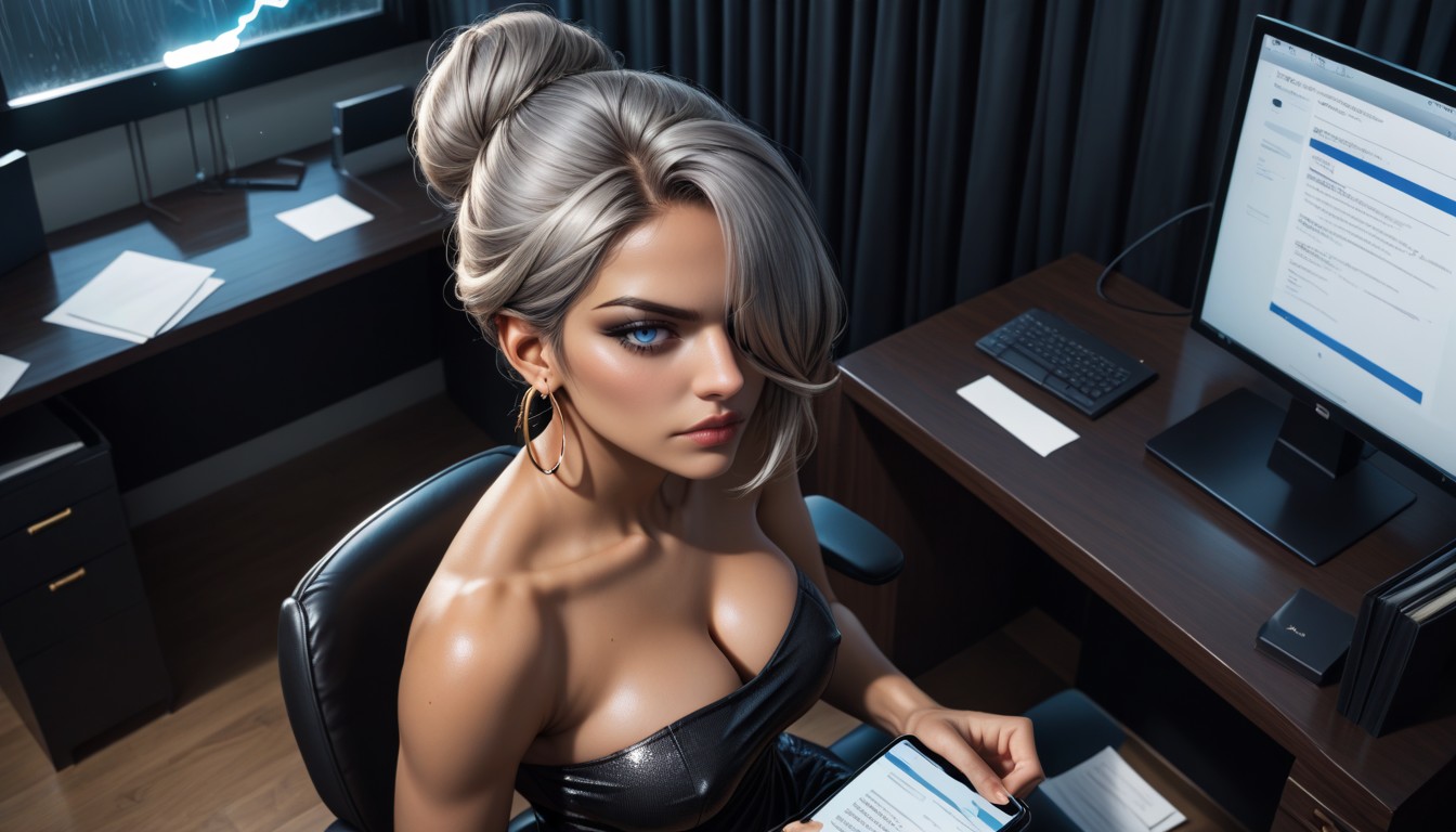 Hair Bun, Latina, Focused On Tits AI Porn