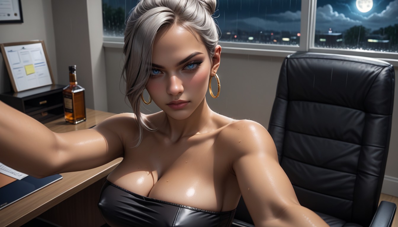 Medium Breast, Close Up, Eyes Half Closed AI Porn
