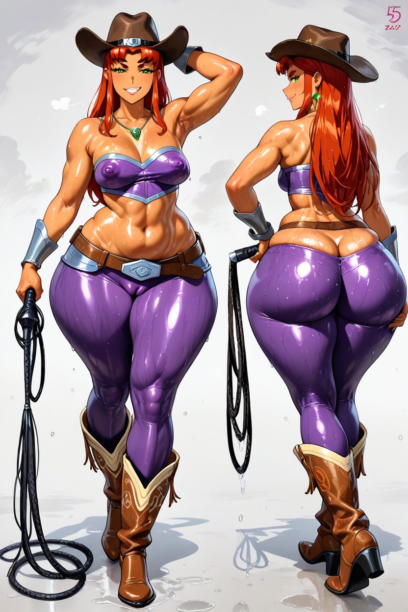 Walking, Toned Thighs, Starfire AI Porn