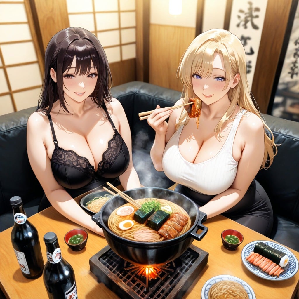 20+, A Large Metal Pot Of Oden, 2 People AI Porn