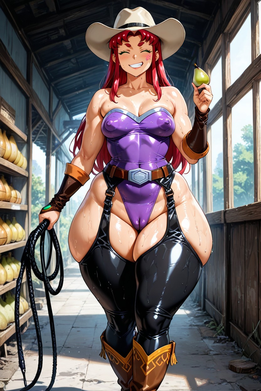 Farm, Whip, Curvy Figure AI Porn
