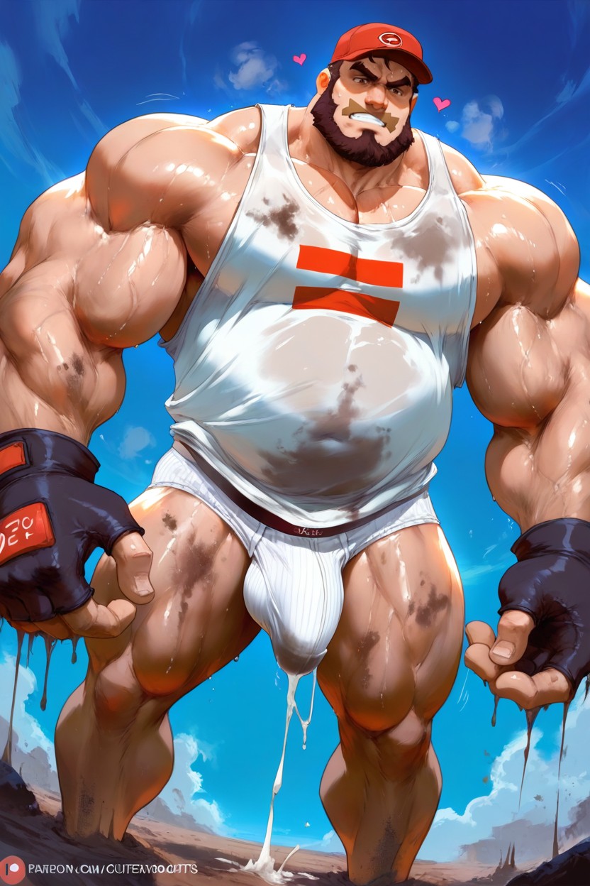 Dynamic Angle, Thick Pulpy Body, Huge Cock AI Gay Porn