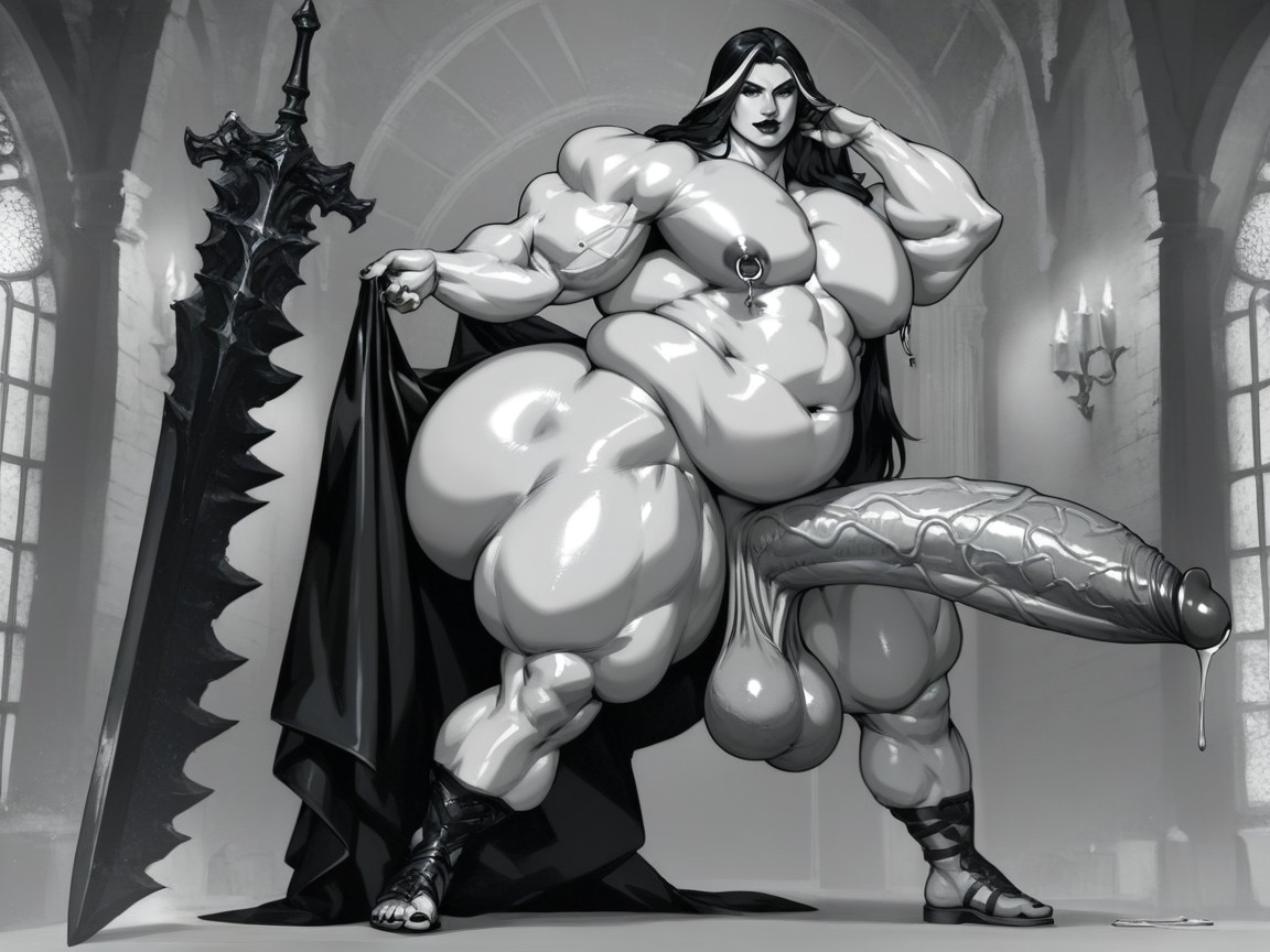 Broad Shoulders, Hyper Pecs, Thick AI Gay Porn