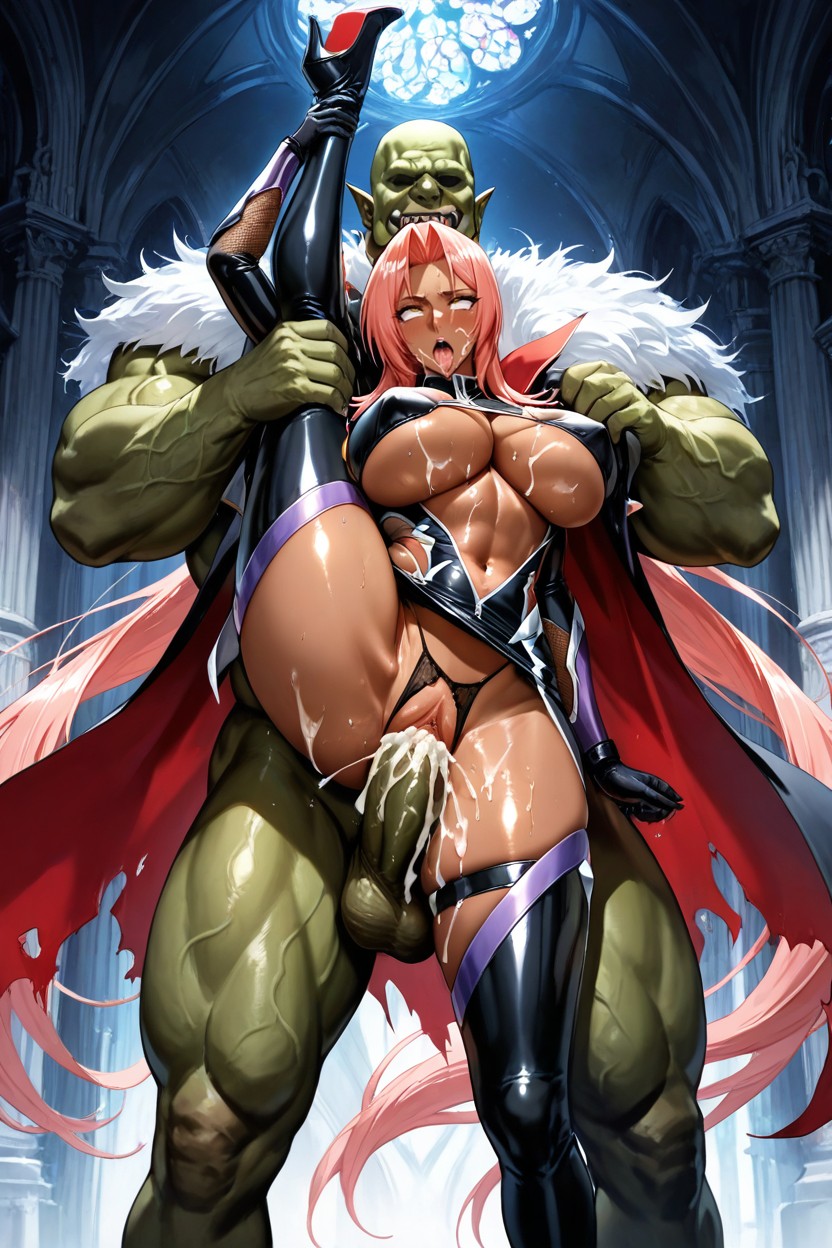 Cross Eyed, Massive Cock, Bodysuit A Form-fitting Hentai AI Porn