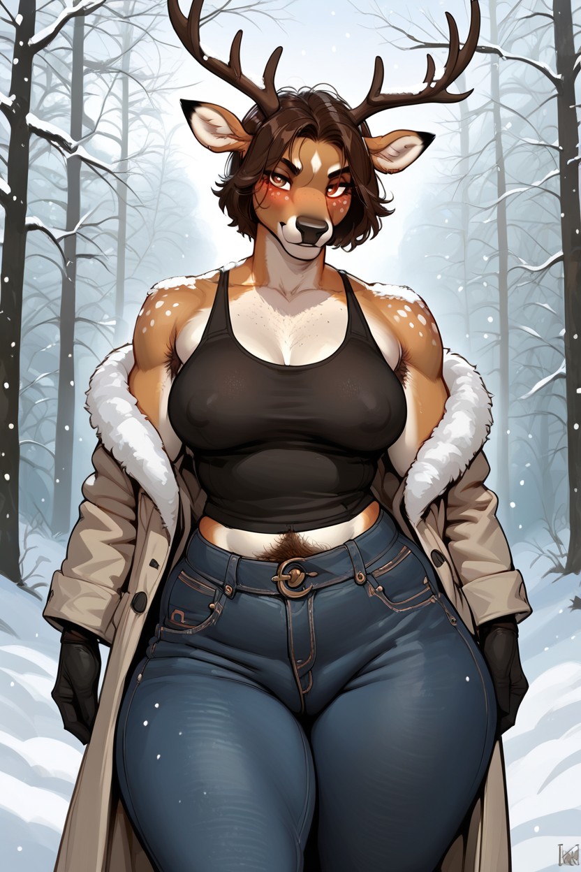 Jeans, Close Up, Freckles Furry AI Porn