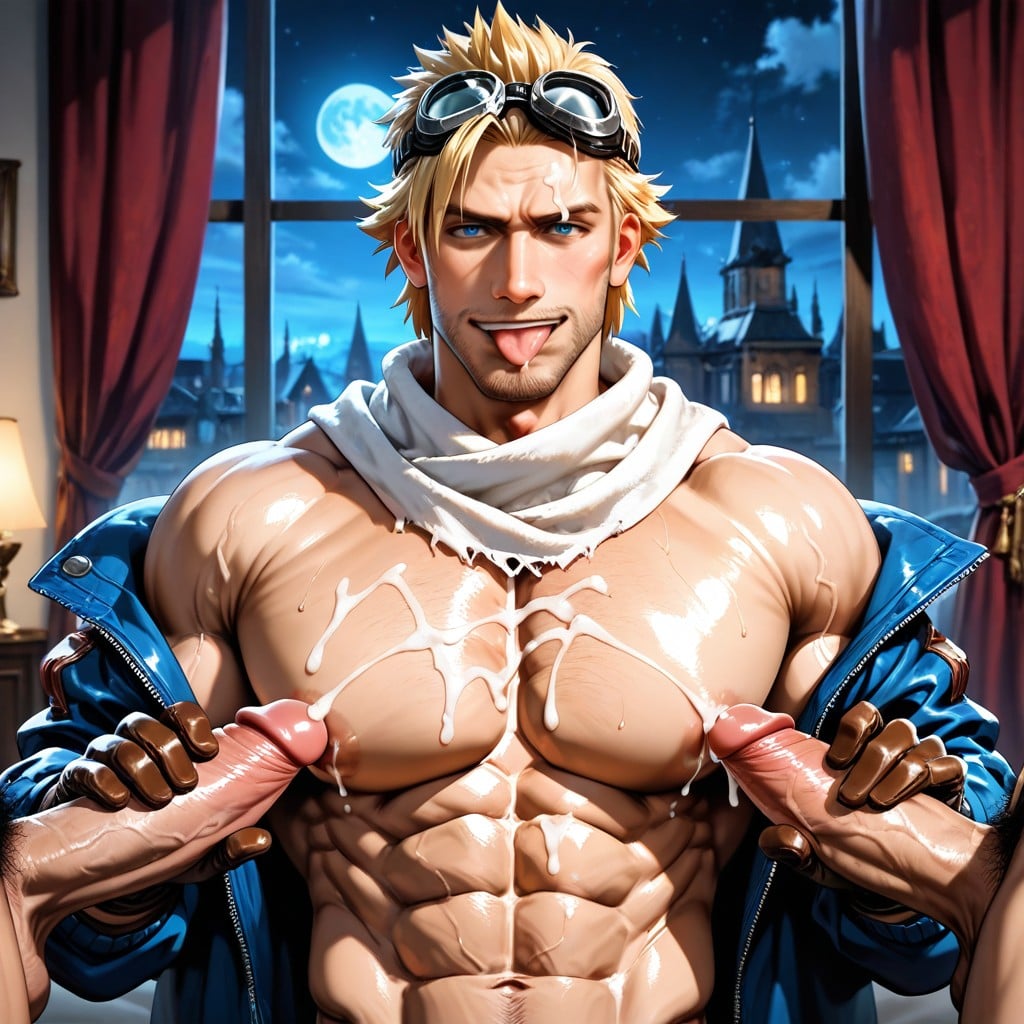 Room, Open Curtains, Tongue Out AI Gay Porn