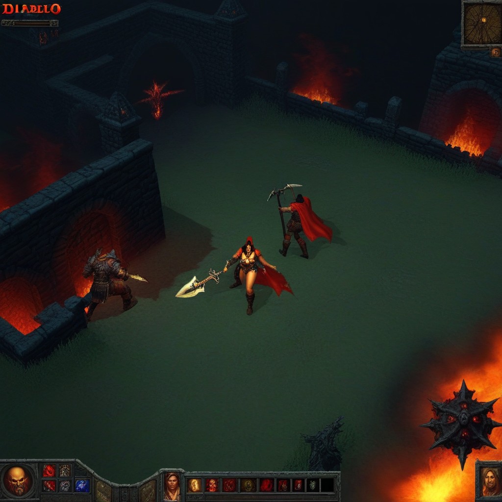 Classic Game Artstyle, Classic Diablo_ Game, Create Screenshot From Classic Diablo_ Game AI Porn