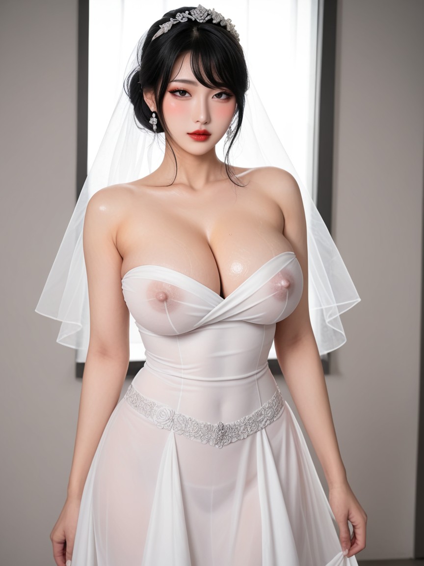 No Underwear, Idol Face, Black Hair AI國產黃片