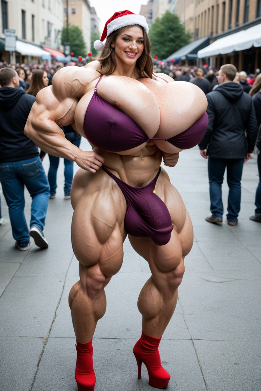 Gigantic Scalene, Muscular Woman, Gigantic Abdominal Obliques Porno IA transsexuelle