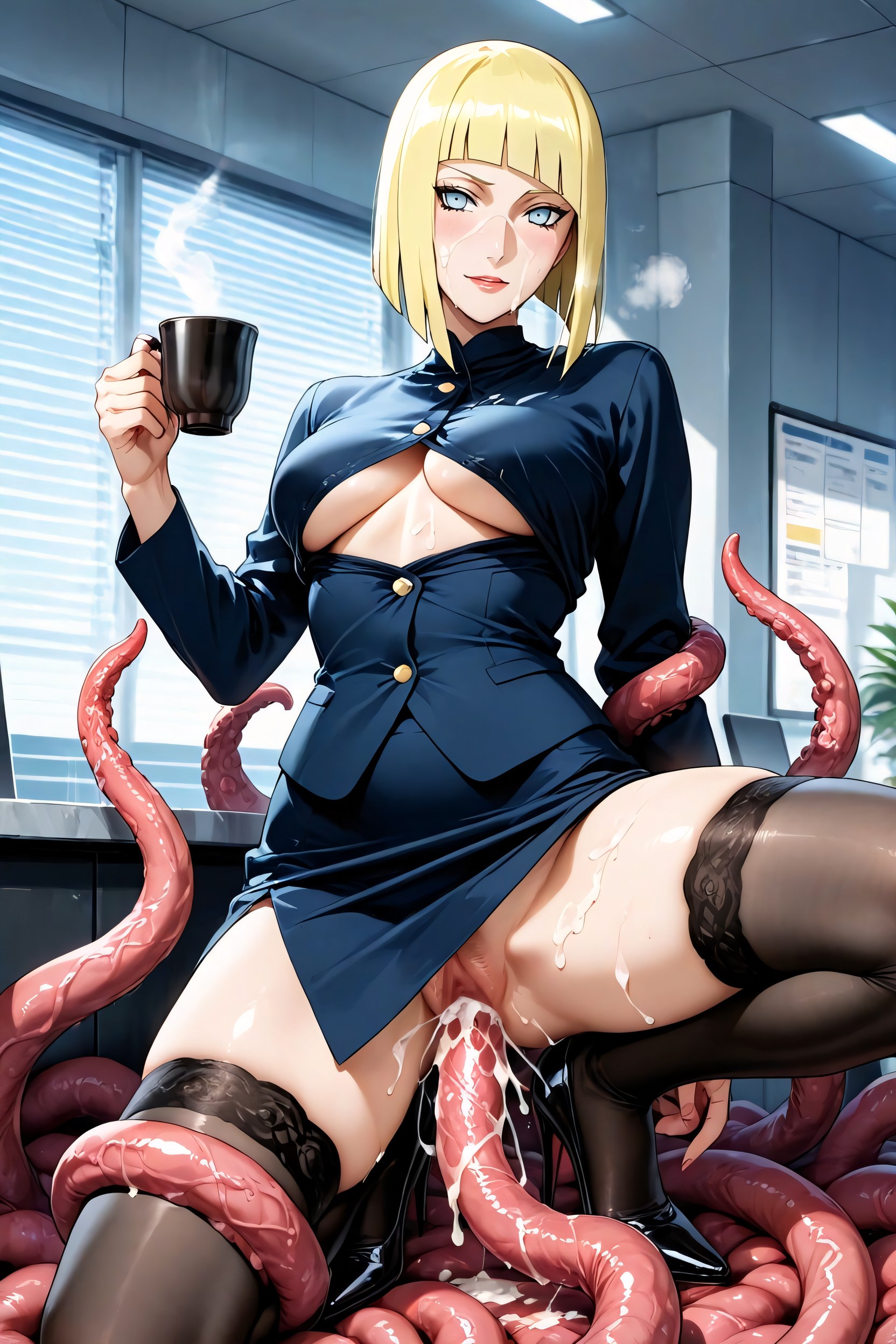 Petite Poitrine, Tentacules, 18+ Porno IA Hentai