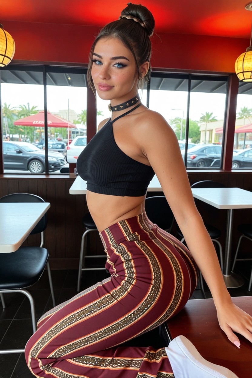 Fully Clothed, Big Tits, Black Collar AI Porn