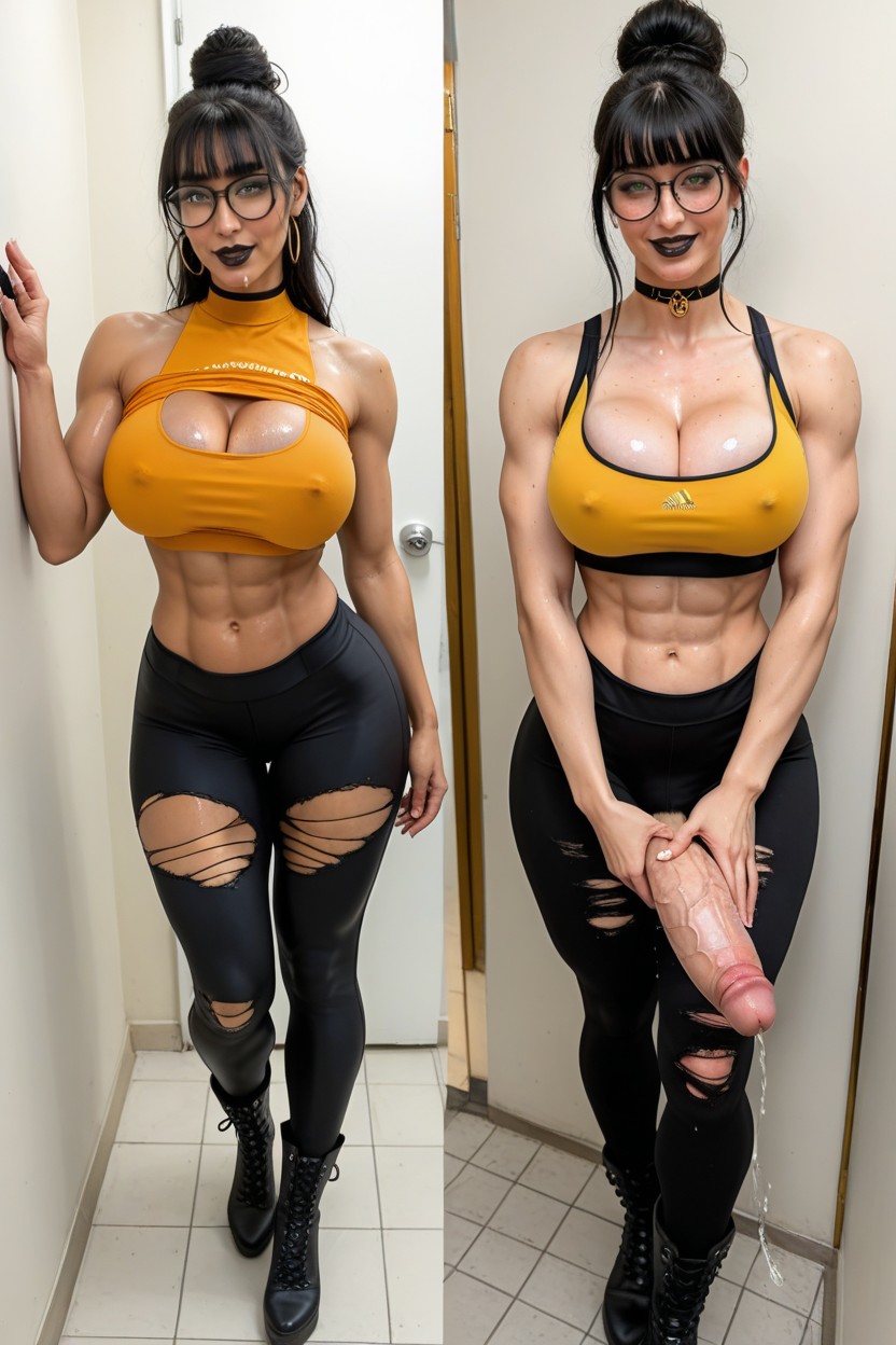 Muscular Cock, Thick Thighs, Hdr AI Porn