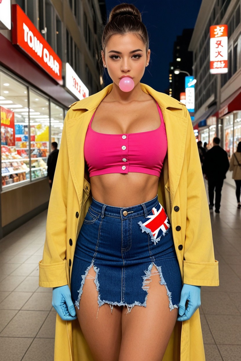 Perfect Waist, Pubic Hair, Pouting Lips AI Porn