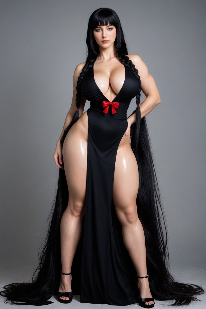 Body, Braided, Very Long Hair AI Porn