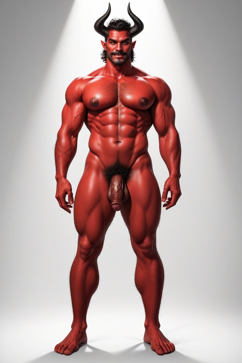 Hyper Hairy, Front View, Detailed Nipples AI Gay Porn