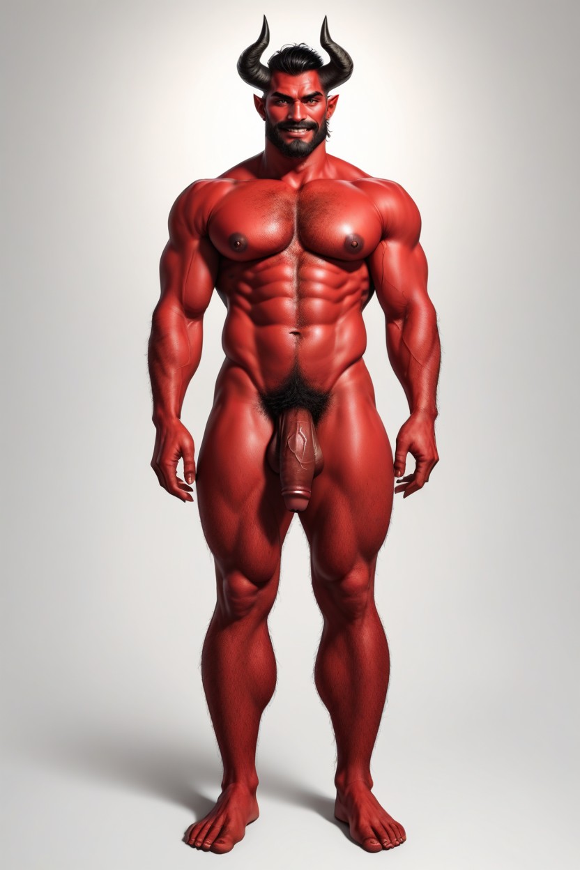 Soft Light, Thick Penis, Standing AI Gay Porn