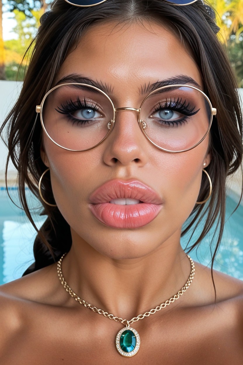 Lara Croft From Tomb Raider, Round Sunglasses, 25+ AI Porn