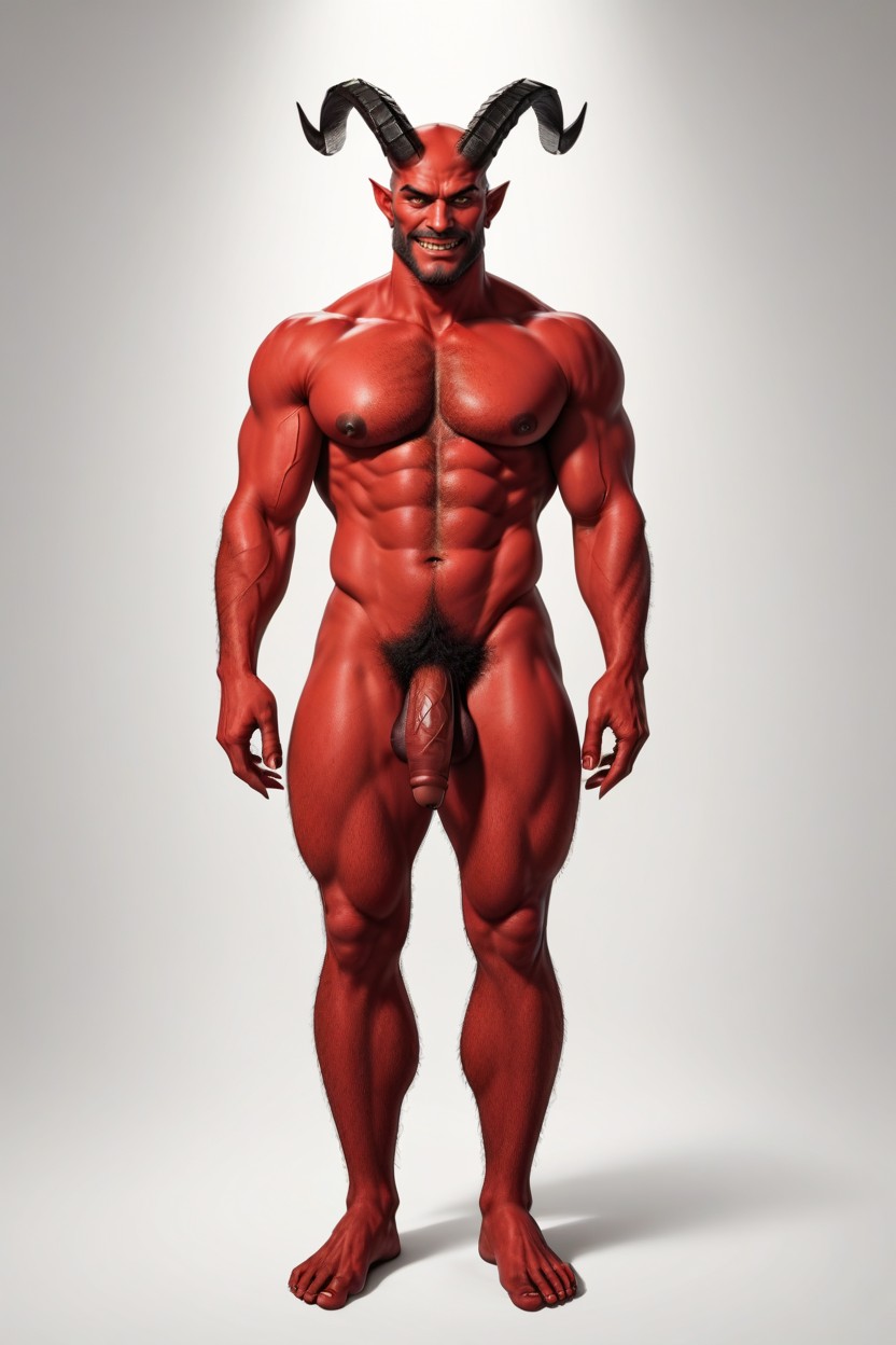 Medium Ass, Girth, Hyper Hairy AI Gay Porn