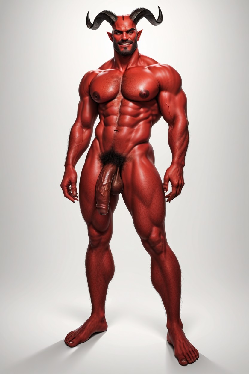 Horny, Toned Body, Solo AI Gay Porn
