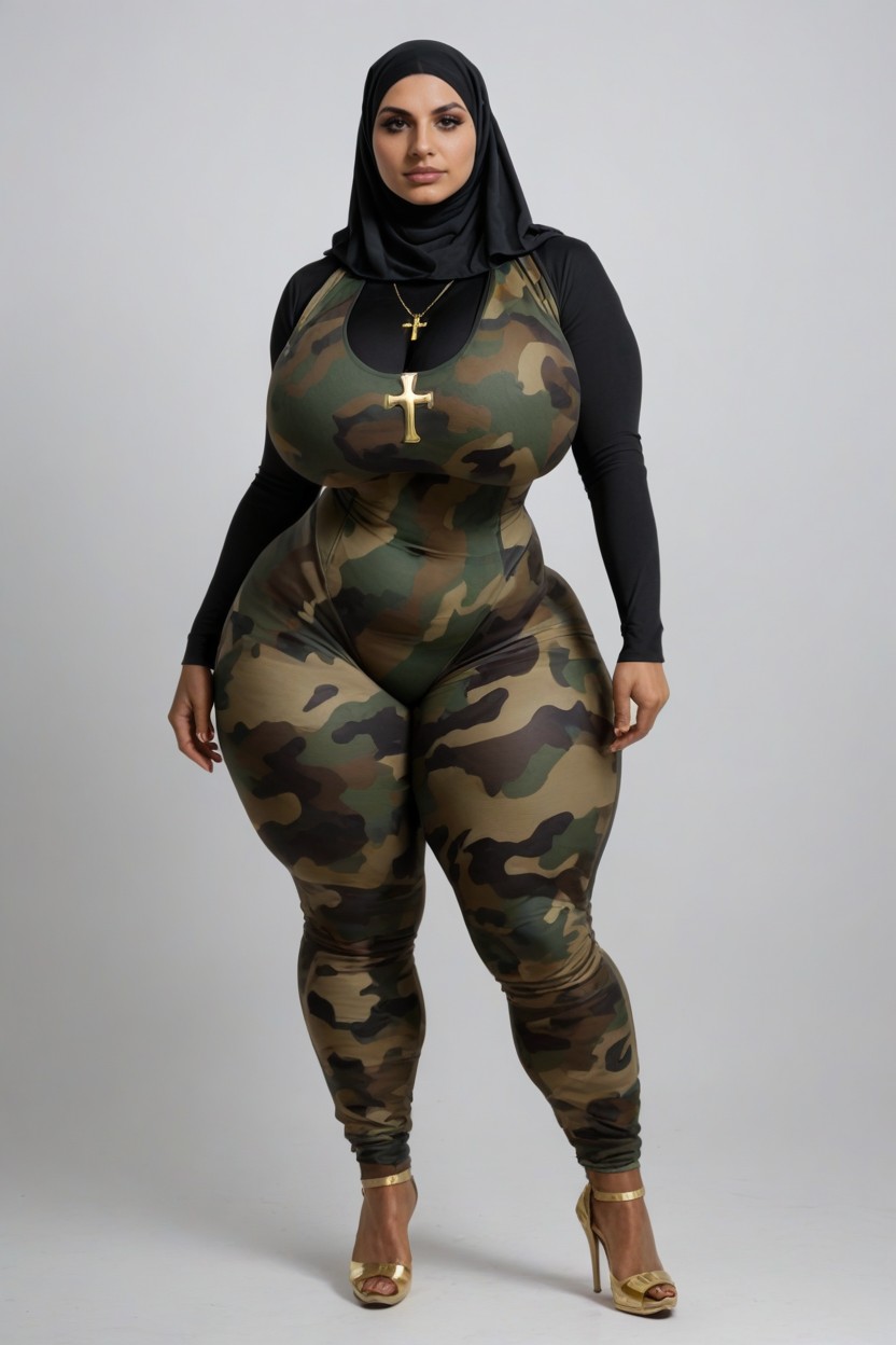 Waist Shot, Rounded Breast, Huge Legs AI Porn