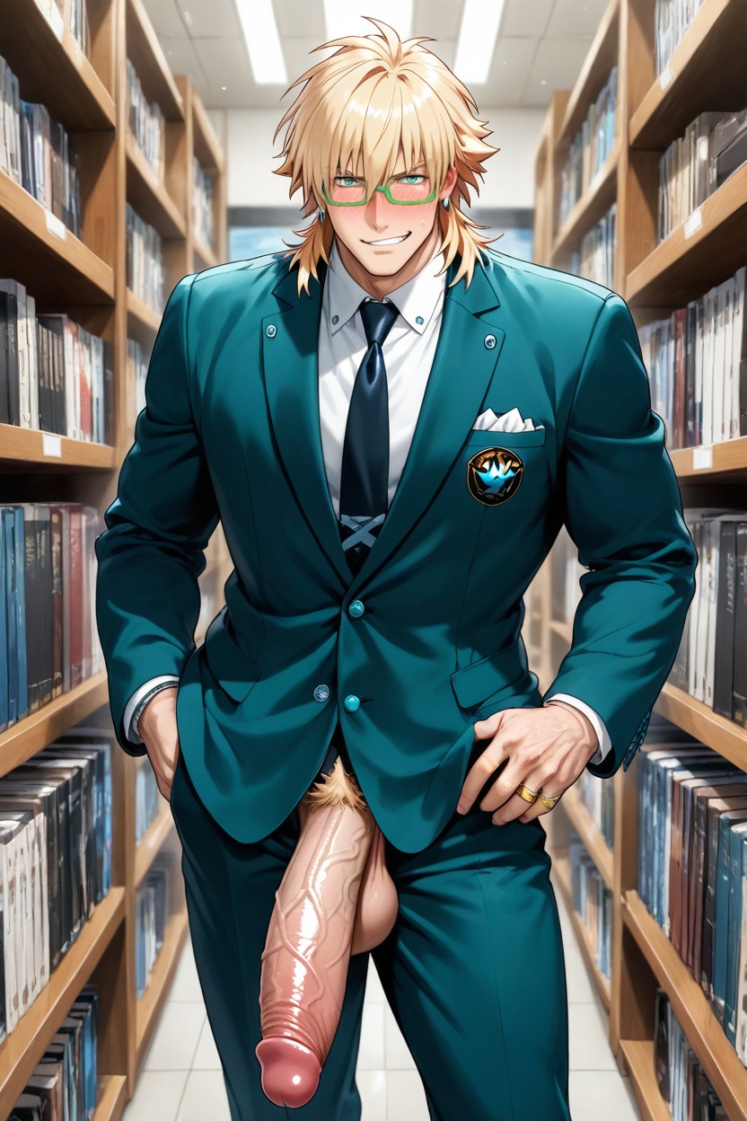 Light Blond Hair, Gigantic, Excited AI Gay Porn