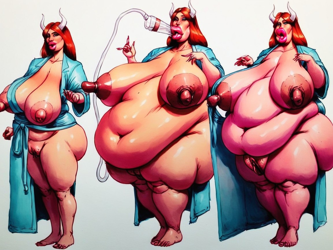 Massive Lips, Lip Expansion, Weight Gain Sequence AI Porn