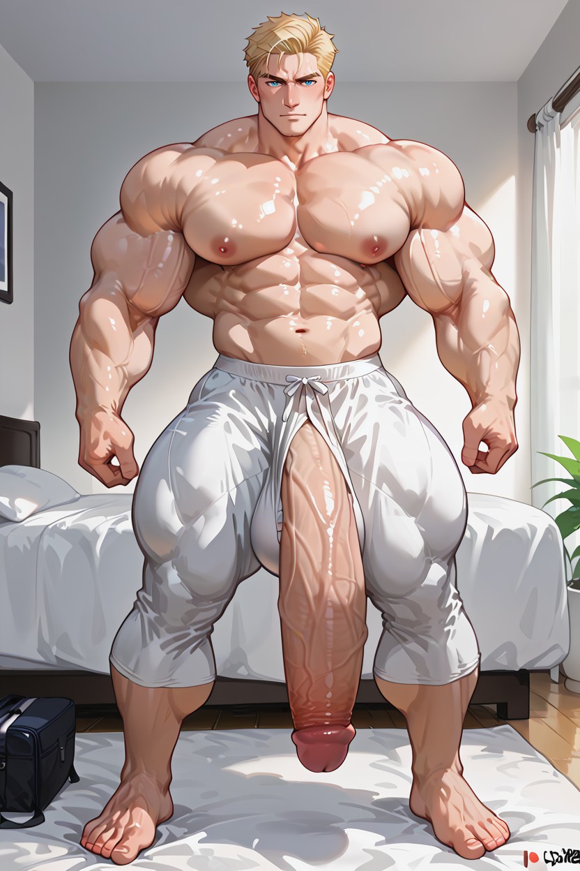 Blonde Hair, Shirtless, 18+ AI Gay Porn