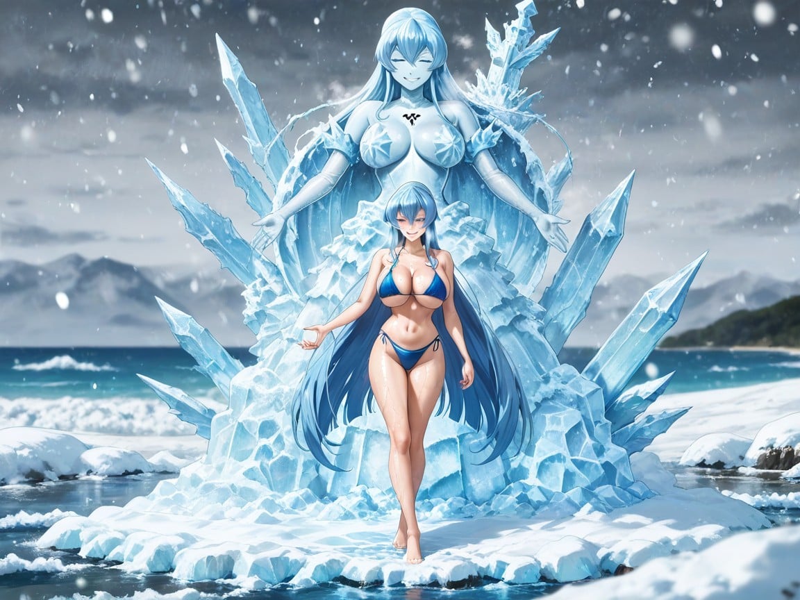 Oily Skin, Volumetric Lighting, Grey Skies Hentai AI Porn