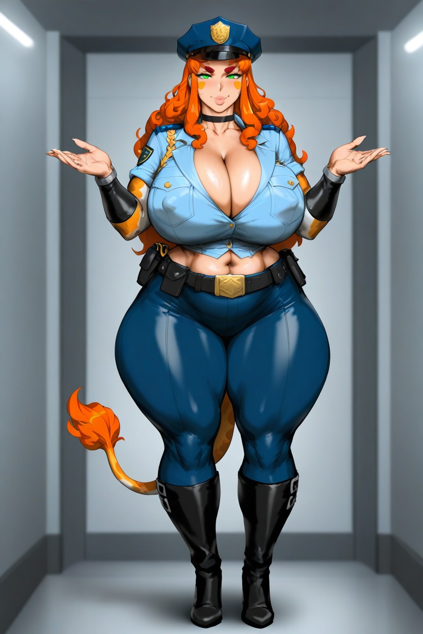 Aroused Expression, Bovine Tail, Fair Skin AI Porn