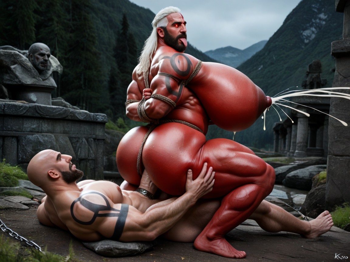 Lightning, Sitting On Cock, Orgasm AI Gay Porn